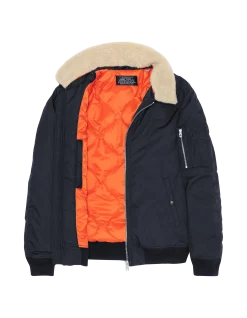 Blouson army bleu marine et beige - MARINE/BEIGE
