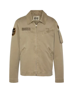 Blouson army taupe badgé - TAUPE