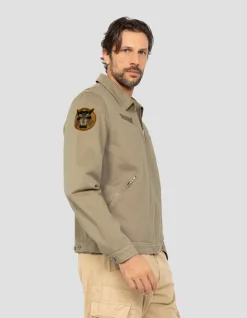 Blouson army taupe badgé - TAUPE