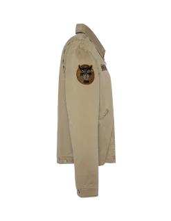 Blouson army taupe badgé - TAUPE