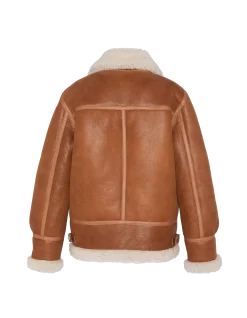 Blouson bombardier ambre, mouton double face - AMBRE