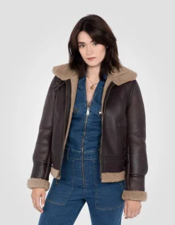 Blouson bombardier B-3 cordovan, cuir de mouton - CORDOVAN