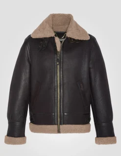 Blouson bombardier B-3 cordovan, cuir de mouton - CORDOVAN