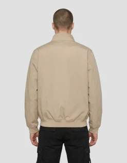 Blouson casual beige avec doublure à carreaux - BEIGE