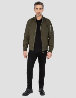 Blouson casual kaki foncé - KAKI FONCÉ