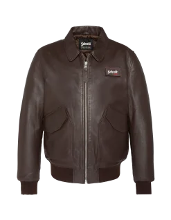 Blouson CWU marron, cuir d'agneau - MARRON
