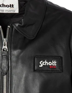 Blouson CWU noir, cuir d'agneau - NOIR