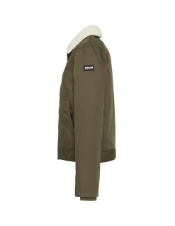 Blouson kaki avec col sherpa amovible - KAKI