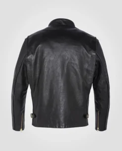 Blouson motard marron mythique USA, cuir de vachette - MARRON