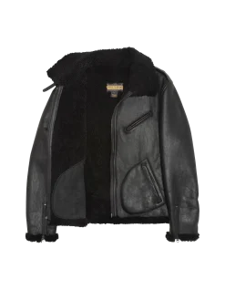 Blouson motard mythique USA, cuir de mouton - NOIR