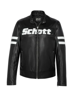 Blouson motard noir, cuir de vachette - NOIR