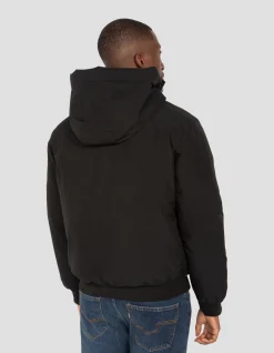 Blouson noir à capuche - NOIR