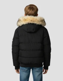 Blouson noir à capuche - NOIR