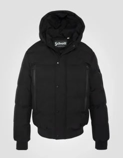 Blouson noir à capuche - NOIR