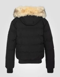 Blouson noir à capuche - NOIR
