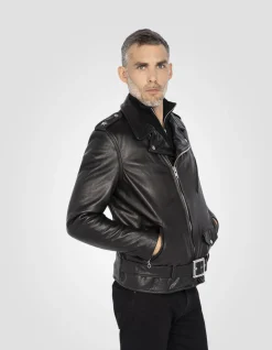 Blouson Perfecto® grainé noir One Star mythique USA, cuir de vachette - NOIR