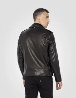Blouson Perfecto® grainé noir One Star mythique USA, cuir de vachette - NOIR