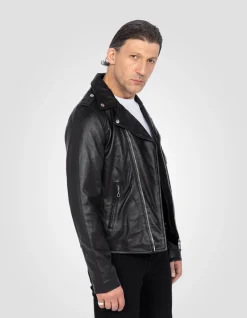Blouson Perfecto® noir, cuir d'agneau - NOIR