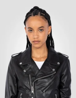 Blouson Perfecto® noir, cuir d'agneau - NOIR
