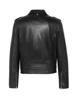 Blouson Perfecto® noir, cuir d'agneau lavé - NOIR