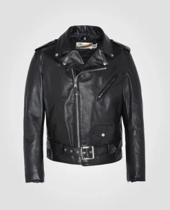 Blouson Perfecto® noir mythique USA, cuir de vachette souple - NOIR