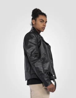 Blouson Perfecto® noir mythique USA, cuir de vachette souple - NOIR