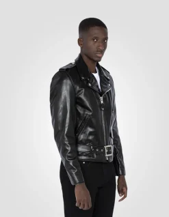 Blouson Perfecto® noir mythique USA, cuir de cheval - NOIR
