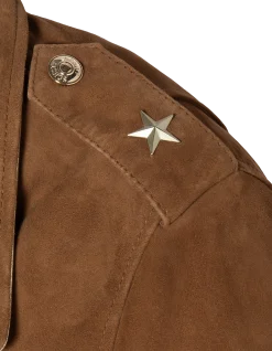 Blouson Perfecto® One Star caramel, chèvre velours - CARAMEL