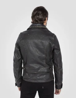 Blouson Perfecto® vintage noir mythique USA, cuir de vachette - NOIR