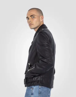 Blouson Perfecto® vintage noir mythique USA, cuir de vachette - NOIR