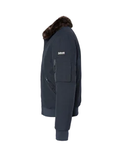 Blouson pilote bleu marine et marron - MARINE/MARRON