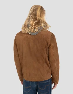 Blouson rouille worker, chèvre velours - ROUILLE