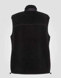 Blouson sherpa noir sans manche - NOIR