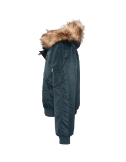 Blouson snorkel N2B bleu marine à capuche, coupe oversize - MARINE