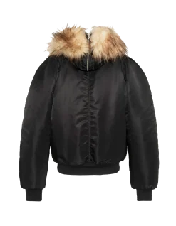 Blouson snorkel N2B noir à capuche, coupe oversize - NOIR