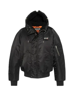 Blouson snorkel N2B noir à capuche, coupe oversize - NOIR