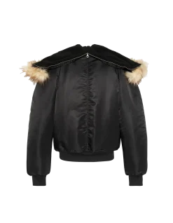 Blouson snorkel N2B noir à capuche, coupe oversize - NOIR