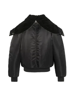 Blouson snorkel N2B noir à capuche, coupe oversize - NOIR