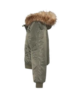 Blouson snorkel N2B sage kaki à capuche, coupe oversize - SAGE KAKI