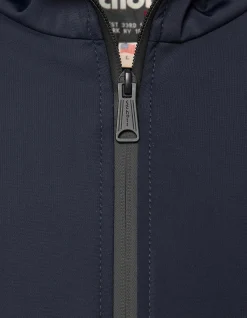 Blouson technique bleu marine à capuche - MARINE
