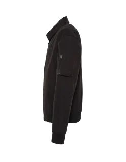 Blouson technique noir col chemise - NOIR