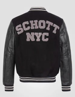 Blouson teddy full black, cuir de vachette - NOIR/NOIR