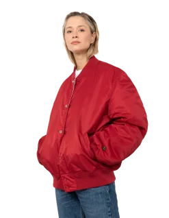 Blouson urban rouge foncé oversize - ROUGE FONCÉ