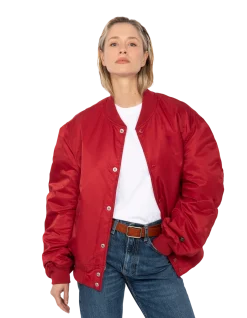 Blouson urban rouge foncé oversize - ROUGE FONCÉ