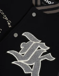Blouson varsity en cuir homme noir Schott NYC® x The Kooples - NOIR
