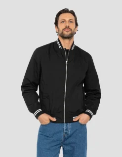 Blouson varsity noir déperlant - NOIR