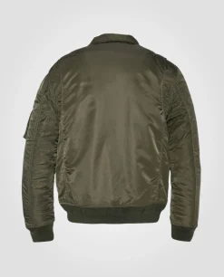 Bomber CWU army kaki en nylon recyclé, coupe ajustée - ARMY KAKI
