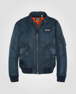 Bomber CWU bleu marine en nylon recyclé, coupe ajustée, grande taille - MARINE