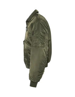 Bomber CWU 90's army kaki en nylon recyclé, coupe oversize - ARMY KAKI