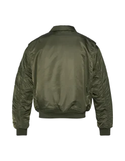 Bomber CWU 90's army kaki en nylon recyclé, coupe oversize, grande taille - ARMY KAKI